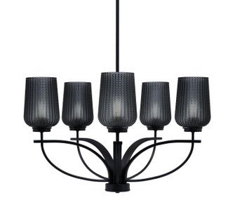 Cavella Five Light Chandelier in Matte Black (200|3905-MB-4252)