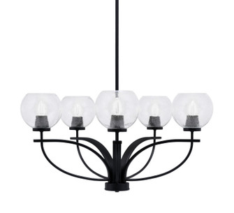 Cavella Five Light Chandelier in Matte Black (200|3905-MB-4100)