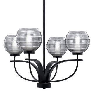 Cavella Four Light Chandelier in Matte Black (200|3904-MB-5112)