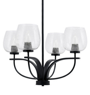 Cavella Four Light Chandelier in Matte Black (200|3904-MB-4810)