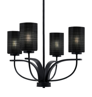 Cavella Four Light Chandelier in Matte Black (200|3904-MB-4069)