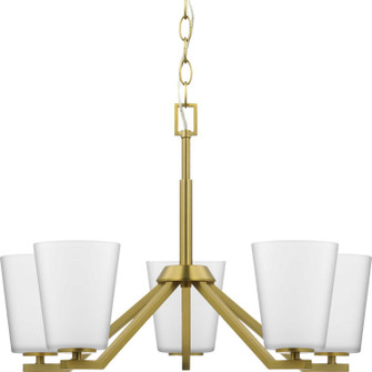 Vertex Five Light Chandelier in Brushed Gold (54|P400343-191)