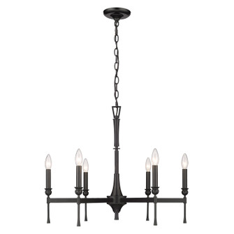 Landon Six Light Chandelier in Matte Black (62|3509-6 BLK)