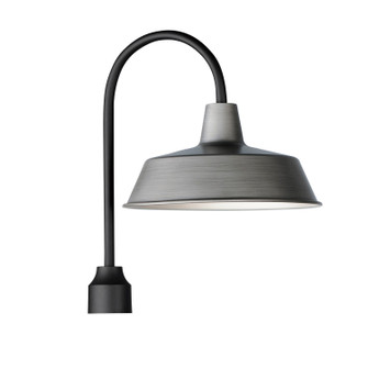 Pier M One Light Post Lantern in Weathered Zinc/Black (16|35010WZBK)