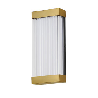Acropolis LED Outdoor Wall Sconce in Natural Aged Brass (86|E30232-122NAB)