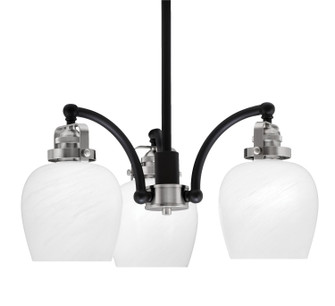 Easton Three Light Chandelier in Matte Black & Brushed Nickel (200|1943-MBBN-4811)