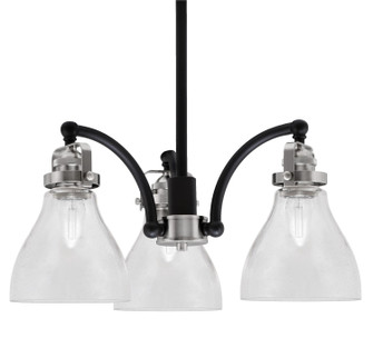 Easton Three Light Chandelier in Matte Black & Brushed Nickel (200|1943-MBBN-4760)