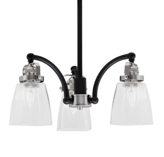 Easton Three Light Chandelier in Matte Black & Brushed Nickel (200|1943-MBBN-461)