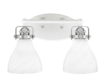 Easton Two Light Bath Bar in White & Brushed Nickel (200|1932-WHBN-4761)