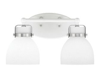 Easton Two Light Bath Bar in White & Brushed Nickel (200|1932-WHBN-4111)