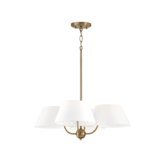 Welsley Four Light Chandelier in Aged Brass (65|450441AD)