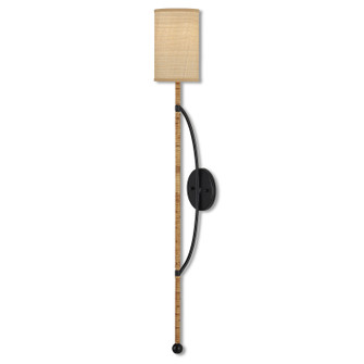 Capriole One Light Wall Sconce in Natural/Satin Black (142|5000-0229)