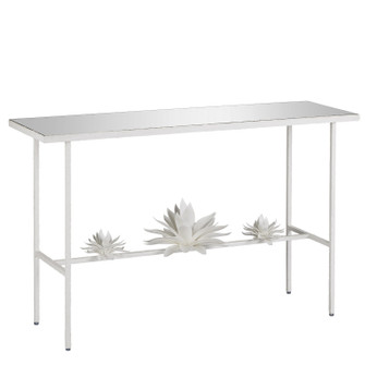 Marjorie Skouras Console Table in Yeso Blanco/Mirror (142|4000-0167)