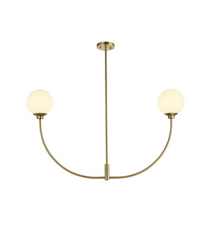 Nyomi Two Light Chandelier in Satin Gold (173|LD816D42SG)