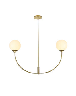 Nyomi Two Light Chandelier in Brass (173|LD816D36BR)