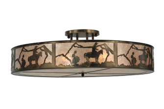 Cowboy Six Light Semi-Flushmount in Antique Copper (57|99865)