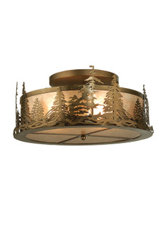 Tall Pines Four Light Flushmount in Antique Copper (57|98918)