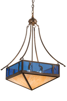 Golf Four Light Inverted Pendant in Antique Copper (57|98702)