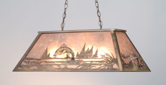 Leaping Trout Six Light Pendant in Antique Copper (57|98682)