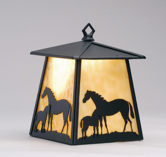 Mare & Foal One Light Wall Sconce in Black Metal (57|82644)