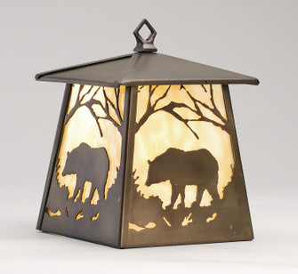 Bear At Dawn One Light Wall Sconce in Antique Copper,Black Metal (57|82639)