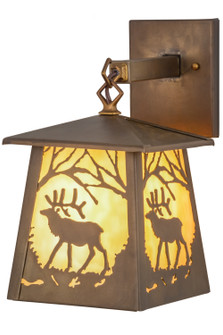 Elk At Dawn One Light Wall Sconce in Antique Copper (57|82638)