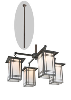 Hyde Park Four Light Chandelier in Craftsman Brown (57|82505)