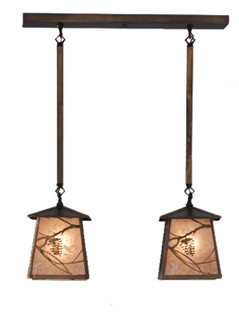 Whispering Pines Two Light Island Pendant in Antique Copper (57|82388)