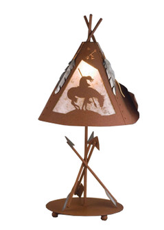 Trails End One Light Table Lamp in Steel,Red Rust (57|82336)