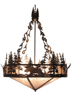 Moose At Dusk Six Light Inverted Pendant in Antique Copper (57|81428)