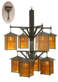 Castille Eight Light Chandelier in Craftsman Brown (57|81396)