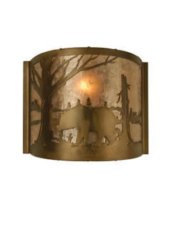 Bear At Lake One Light Wall Sconce in Antique Copper (57|73308)