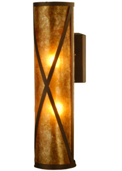 Saltire Craftsman Two Light Wall Sconce in Mahogany Bronze/Amber Mica (57|72363)