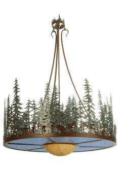 Pine Lake Four Light Inverted Pendant in Rust (57|70712)