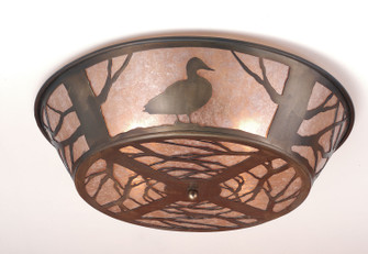 Northwoods Duck Four Light Flushmount in Antique Copper (57|70702)