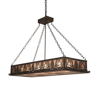 Mountain Pine Eight Light Oblong Pendant in Antique Copper (57|67095)