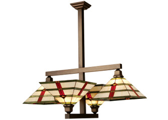 Prairie Arrowhead Four Light Semi-Flushmount in Craftsman Brown (57|65334)