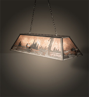 Leaping Trout Nine Light Oblong Pendant in Steel (57|65179)