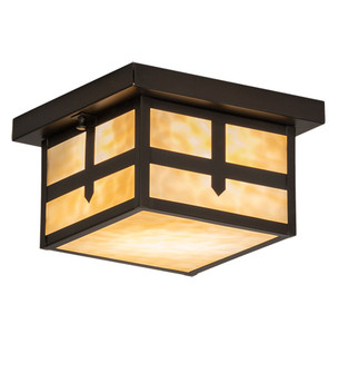 Hyde Park One Light Flushmount in Craftsman Brown (57|52717)