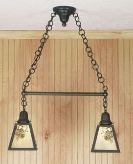 Winter Pine Two Light Island Pendant in Craftsman Brown (57|52206)