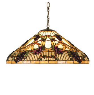 Jeweled Grape Three Light Pendant in Bronze (57|52185)