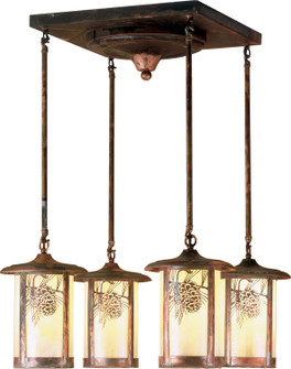 Fulton Four Light Chandelier in Rust (57|51762)