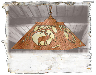 Moose At Dawn Two Light Pendant in Antique (57|51491)