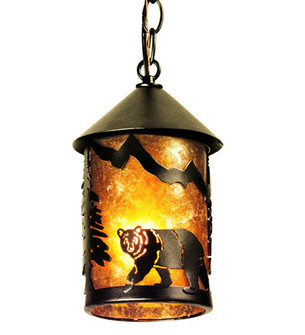 Lone Bear One Light Mini Pendant in Black Metal (57|51061)