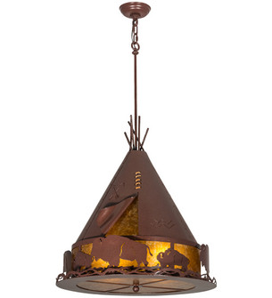 Teepee Four Light Pendant in Rust (57|50109)