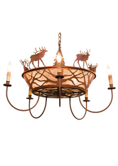 Elk On The Loose Eight Light Chandelier in Rust (57|50040)