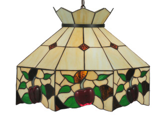 Meyda Apple Three Light Pendant in Beige Flame Green Xag (57|47569)