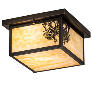 Hyde Park Two Light Flushmount in Craftsman Brown (57|46268)