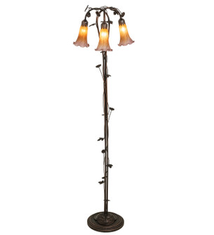 Amber/Purple Three Light Floor Lamp in Mahogany Bronze (57|38635)