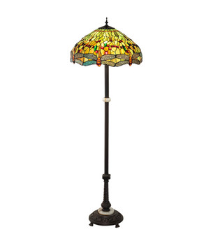 Tiffany Hanginghead Dragonfly Three Light Floor Lamp in Mahogany Bronze (57|37702)